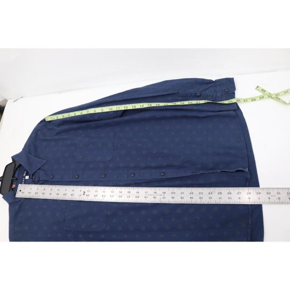 Alex Mill Shirt Mens Large Long Sleeve Button Up Cotton Blue Printed casual - Picture 10 of 13